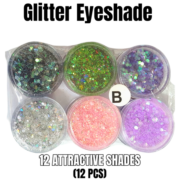Glitter EyeShade(12 Shades-12Pcs)