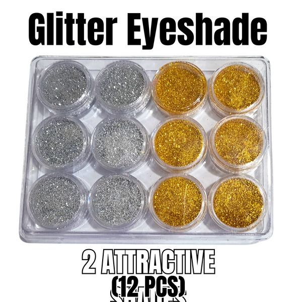 Glitter EyeShade Palette(2 Shades-12Pcs)